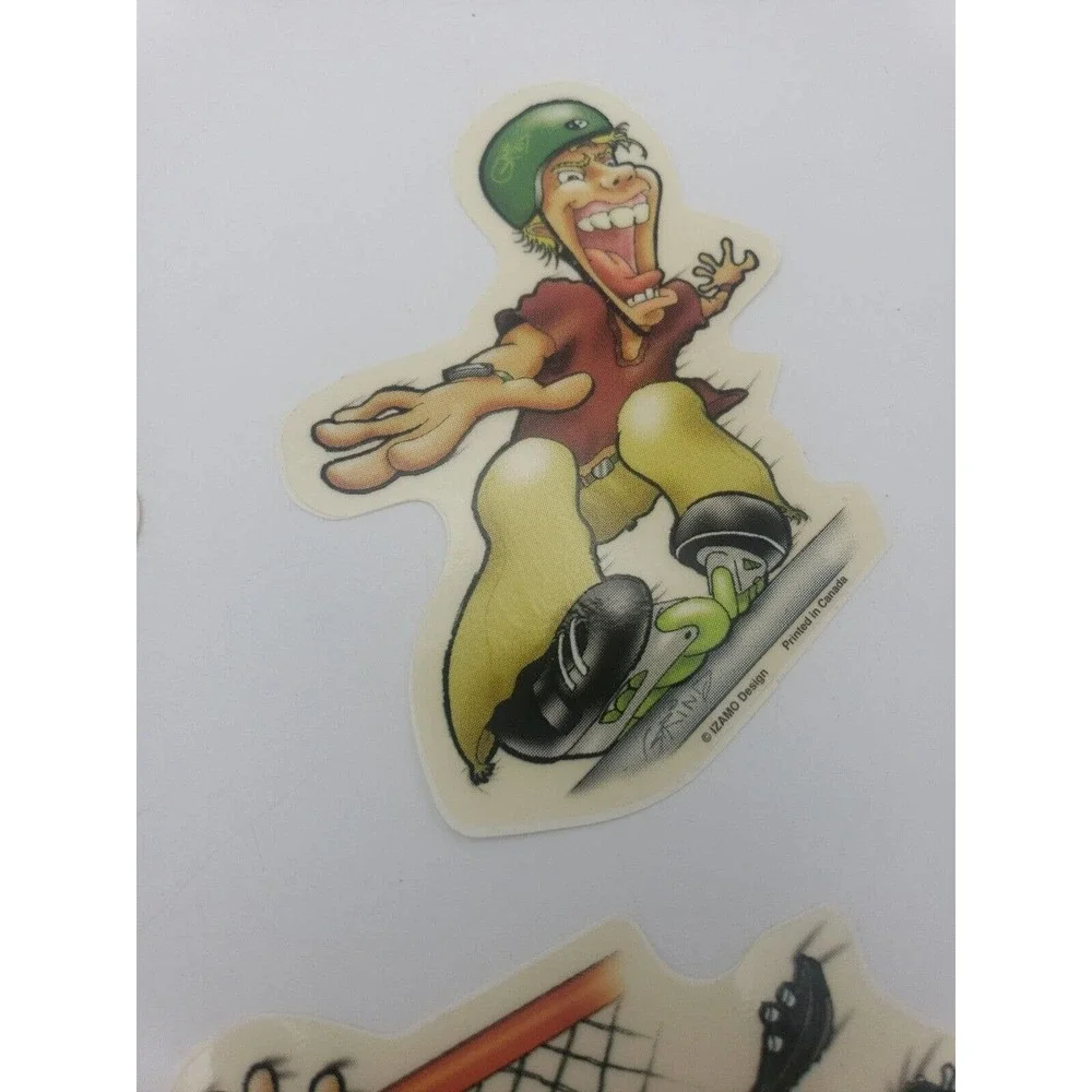 90s y2k Vintage Izamo skateboard Sports Vending Machine Stickers Set Of 7
